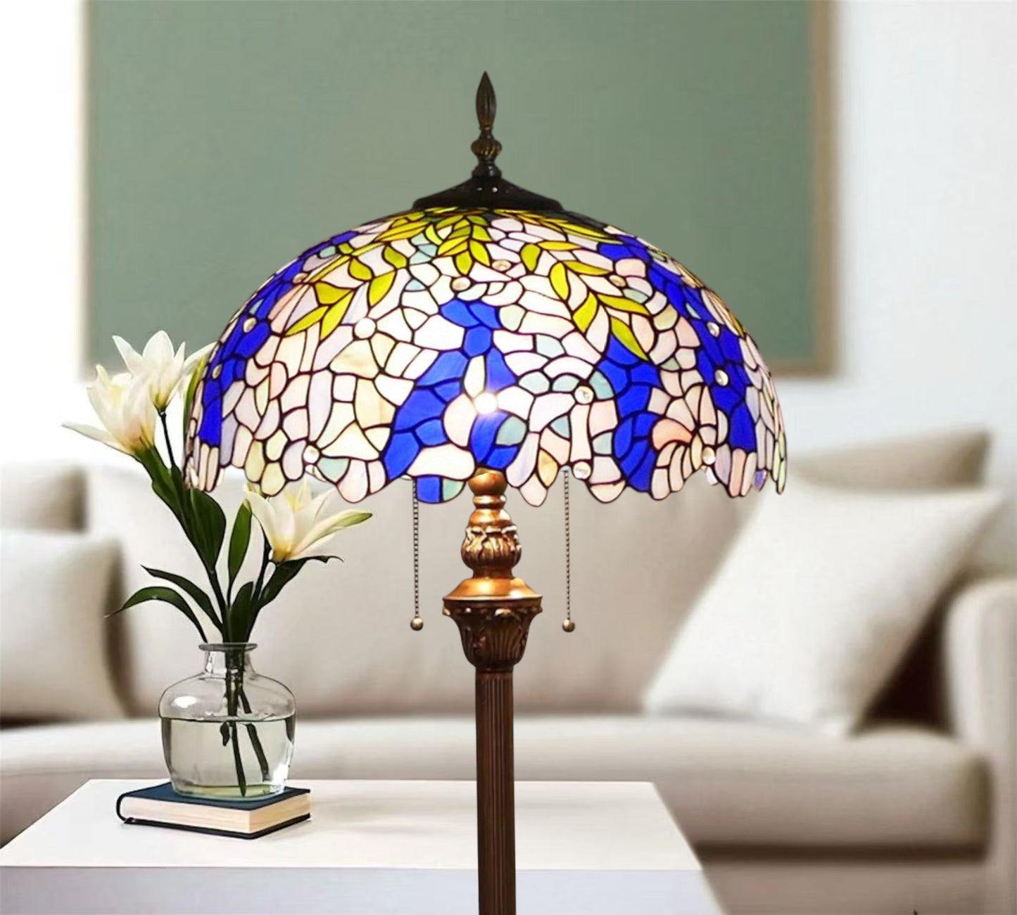 CDH Tiffany Floor Lamp (16039F) 16" 40CM Shade