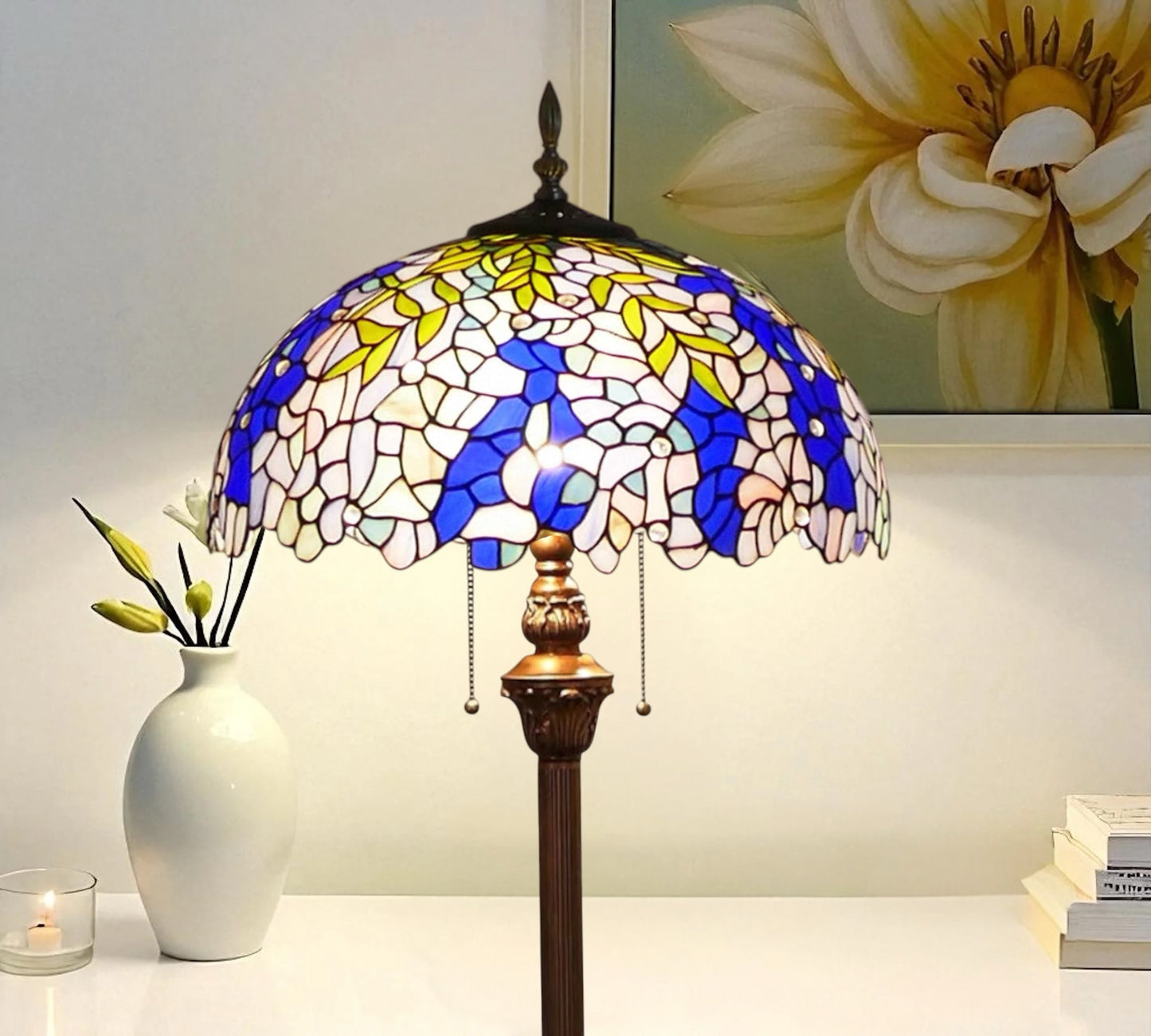 CDH Tiffany Floor Lamp (16039F) 16" 40CM Shade
