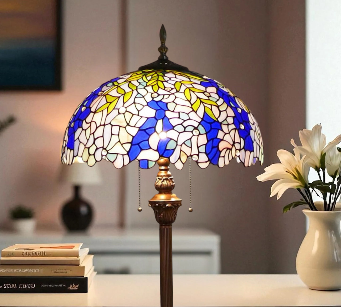 CDH Tiffany Floor Lamp (16039F) 16" 40CM Shade