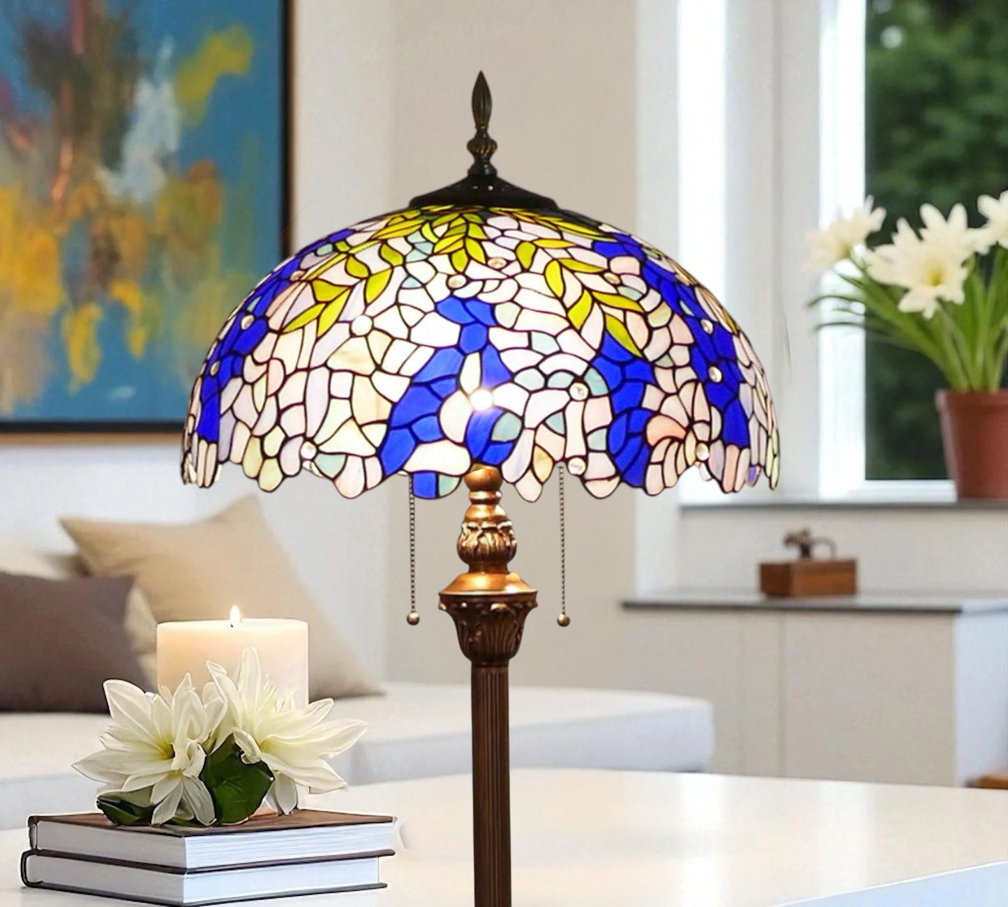 CDH Tiffany Floor Lamp (16039F) 16" 40CM Shade