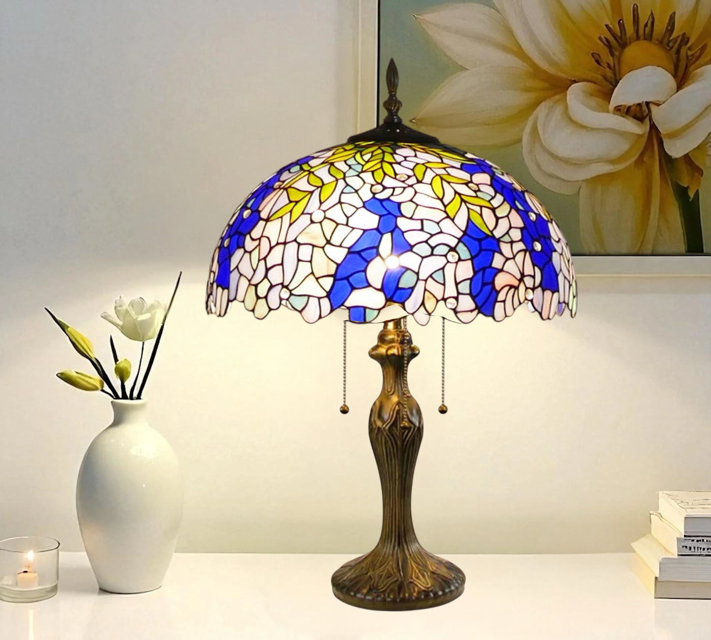 CDH 16" Tiffany Table Lamp 40cm Shade (16039)