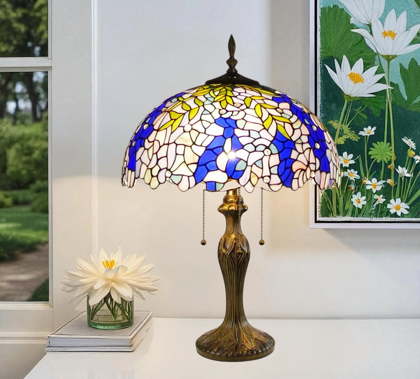 CDH 16" Tiffany Table Lamp 40cm Shade (16039)