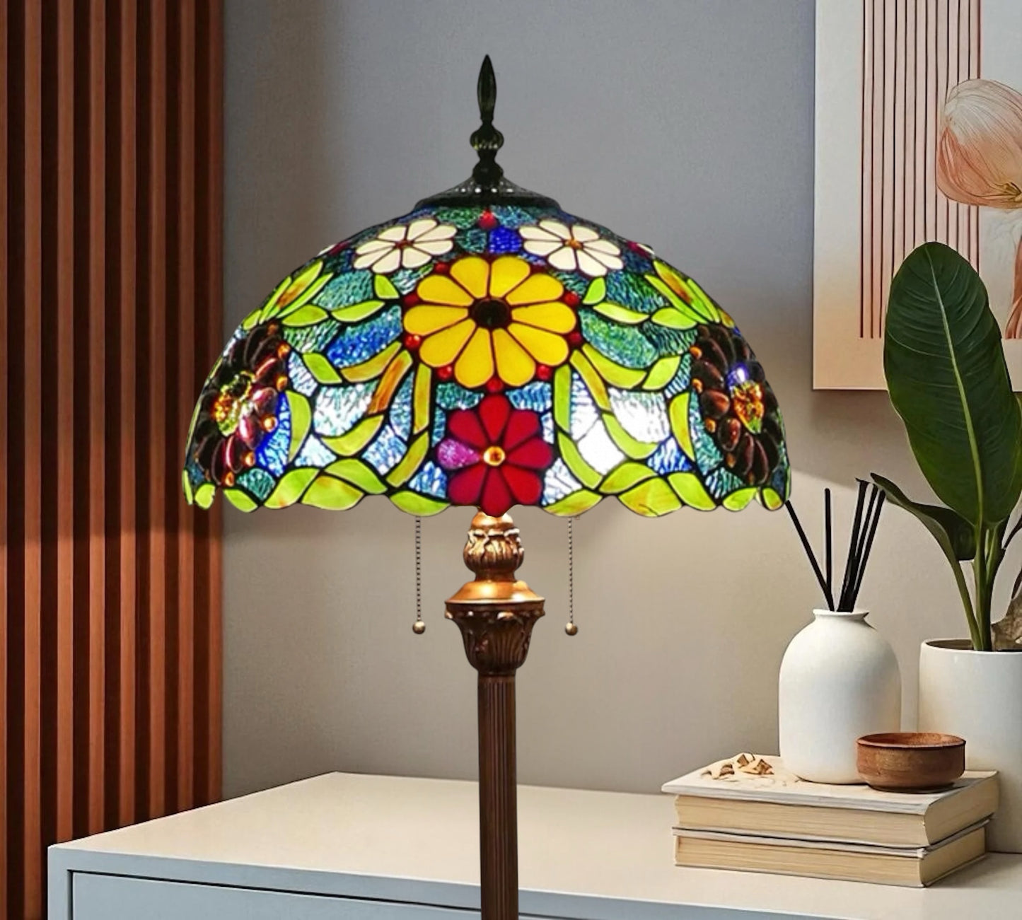 CDH Tiffany Floor Lamp (16096F) 16" 40CM Shade