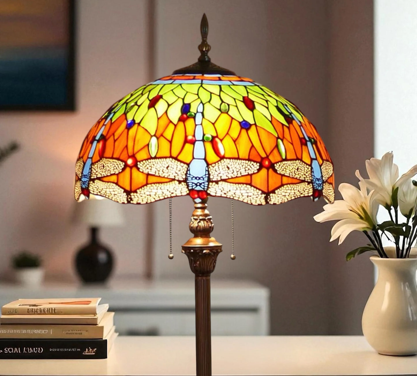 CDH Tiffany Floor Lamp (15004F) 16" 40CM Shade