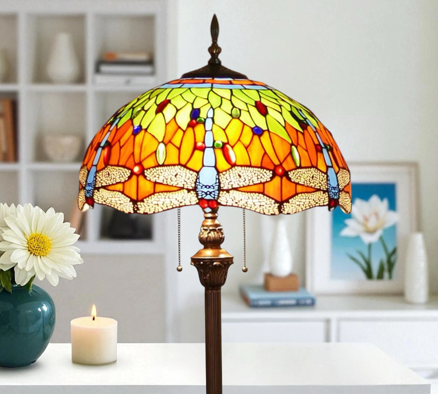 CDH Tiffany Floor Lamp (15004F) 16" 40CM Shade