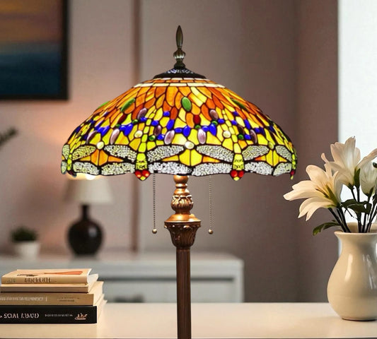 CDH Tiffany Floor Lamp 18" XLARGE 46CM shade (16035FX)