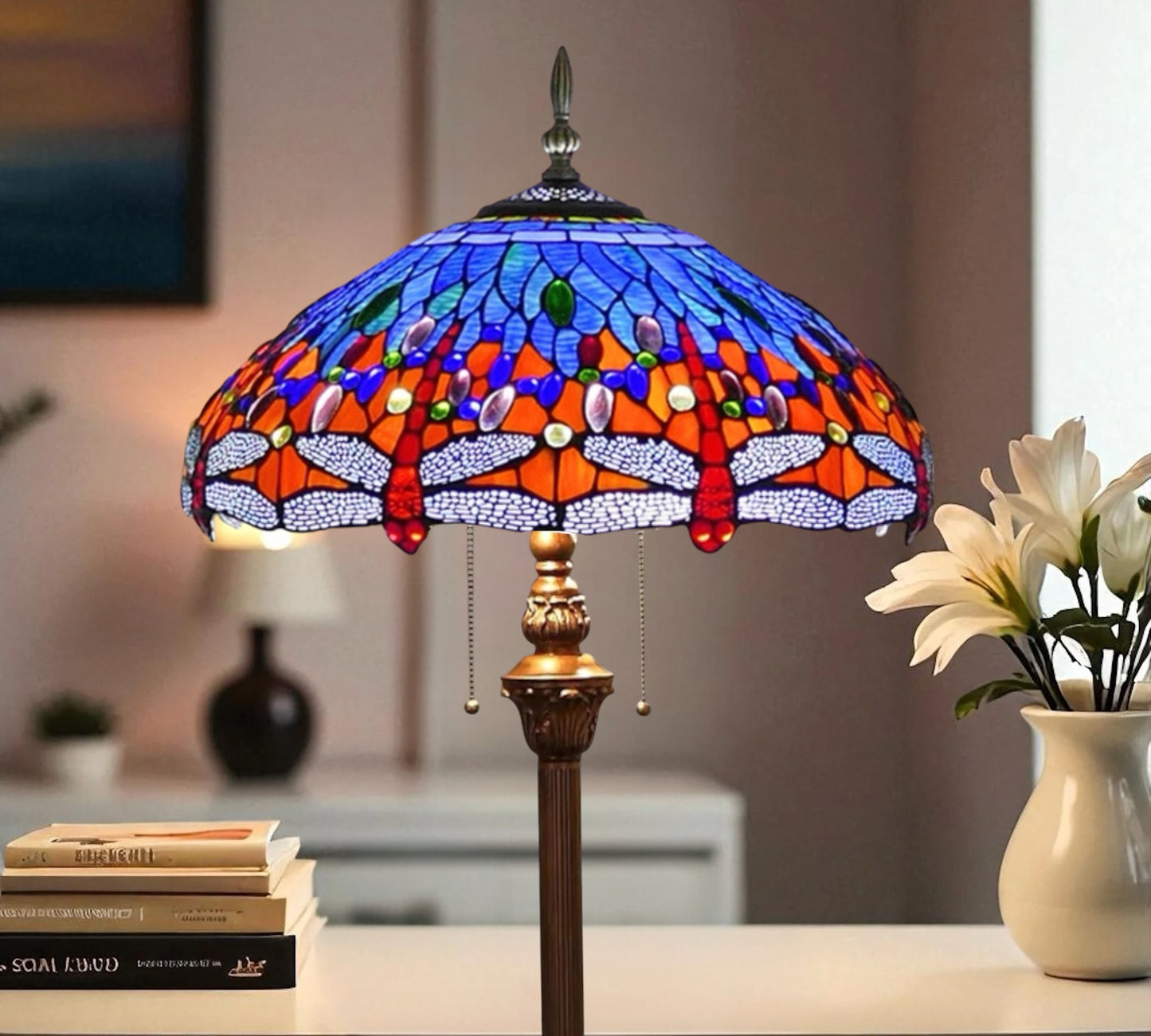 CDH Tiffany Floor Lamp XLARGE 18" 46CM shade (19014)