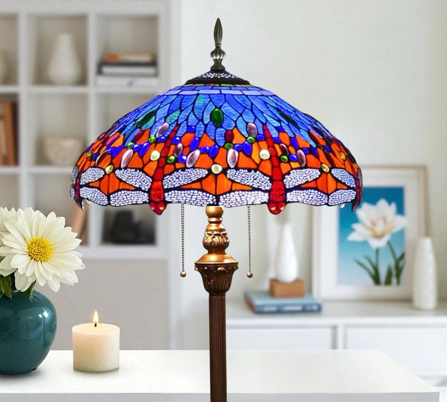 CDH Tiffany Floor Lamp XLARGE 18" 46CM shade (19014)