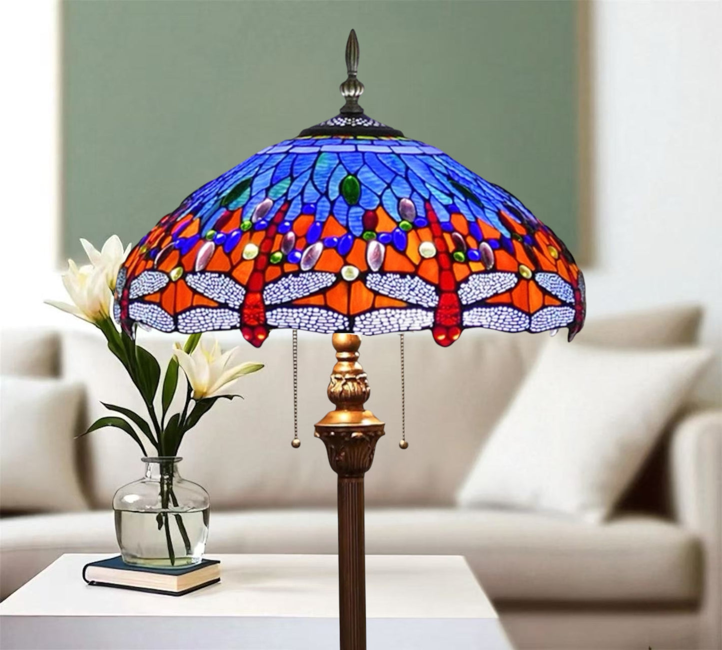 CDH Tiffany Floor Lamp XLARGE 18" 46CM shade (19014)