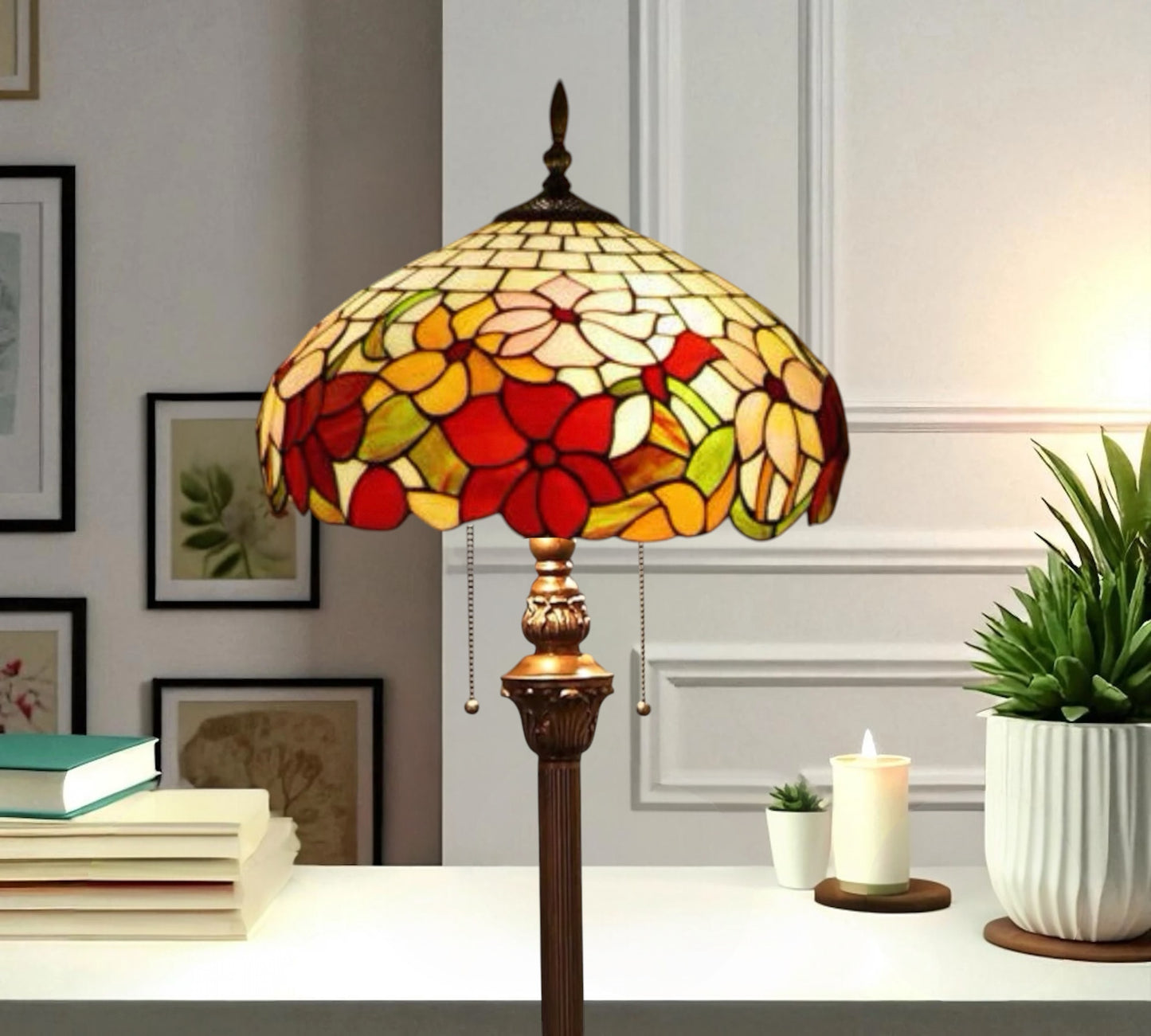 CDH Tiffany Floor Lamp (15050F) 16" 40CM Shade