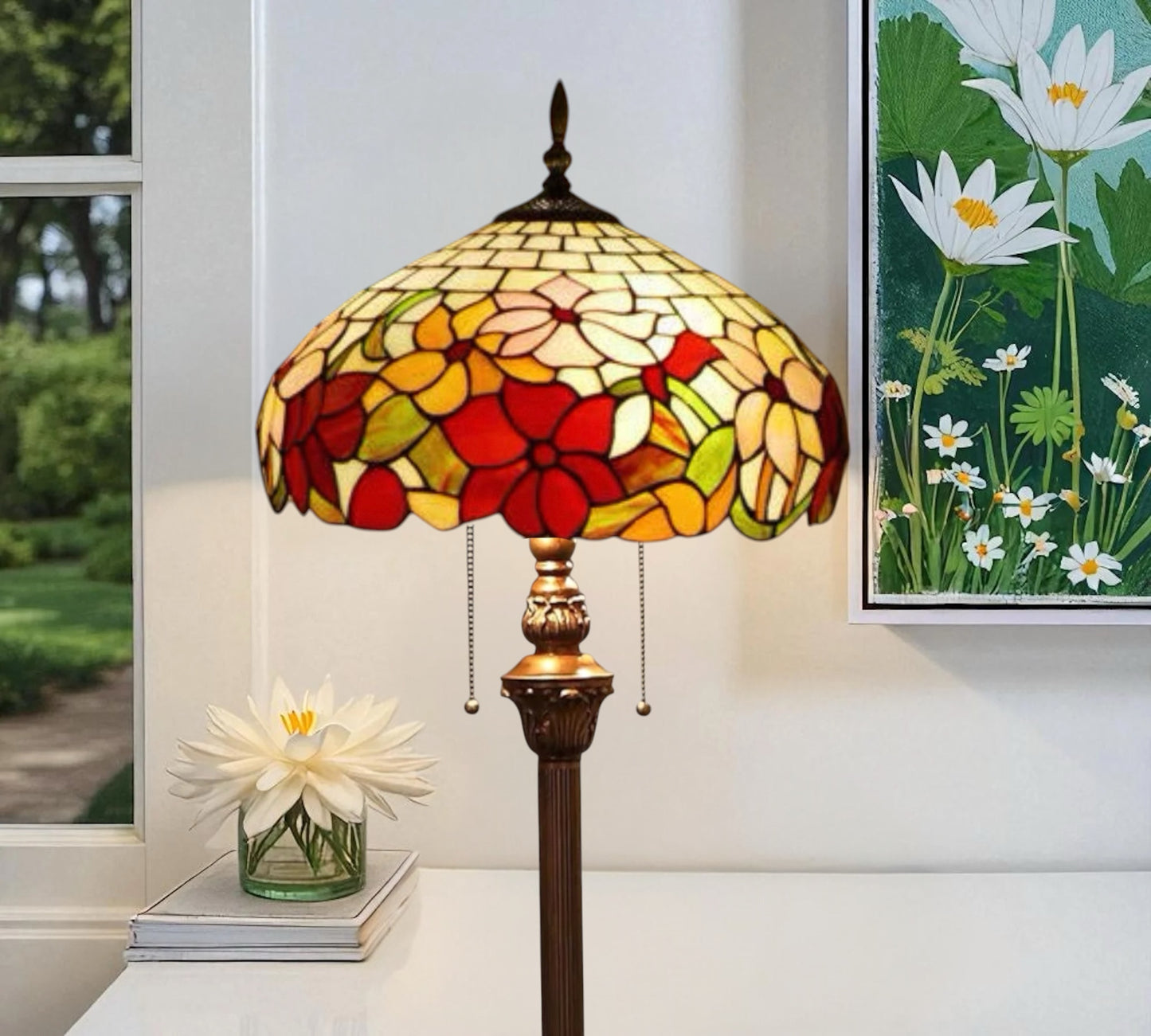 CDH Tiffany Floor Lamp (15050F) 16" 40CM Shade