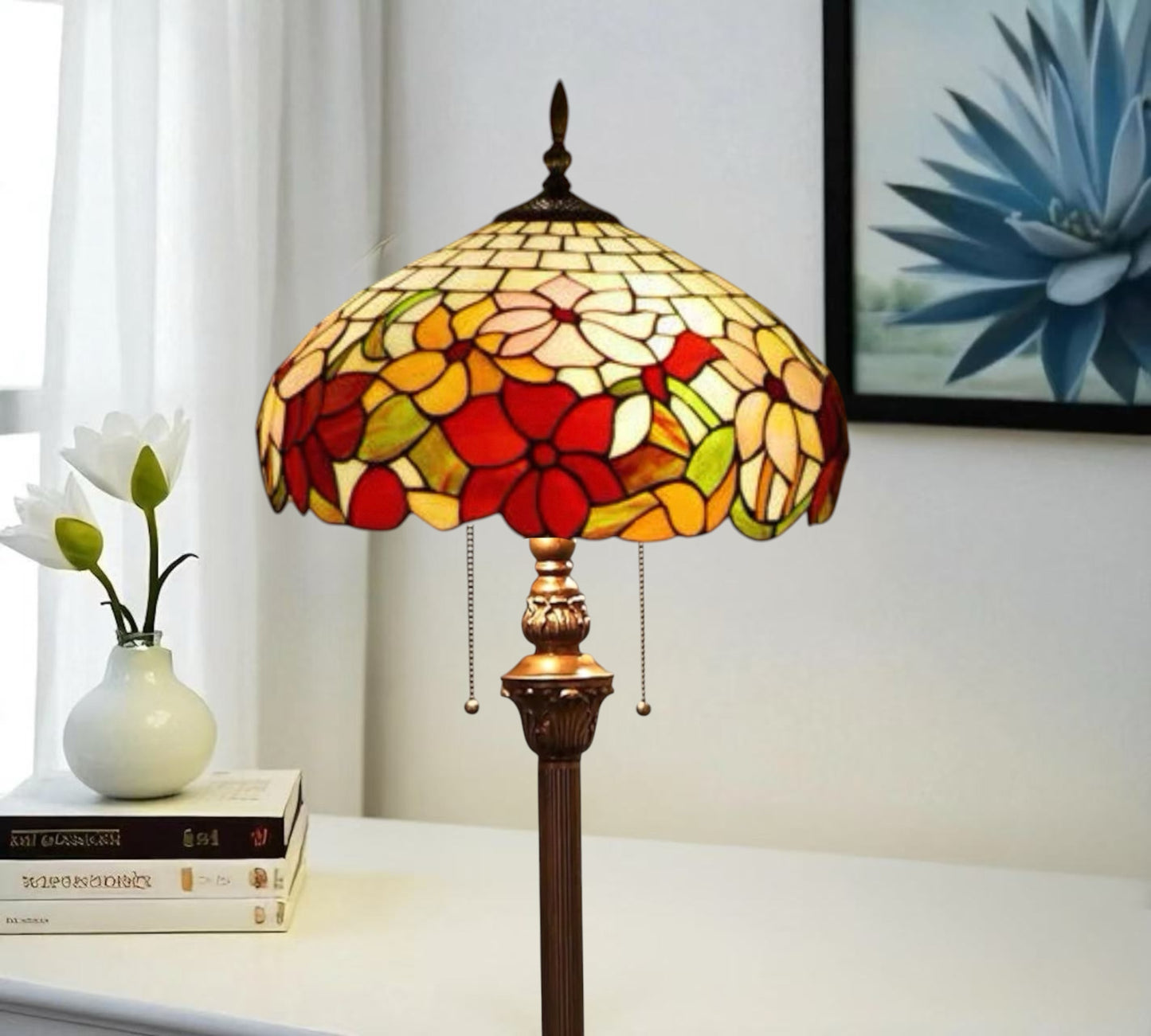 CDH Tiffany Floor Lamp (15050F) 16" 40CM Shade
