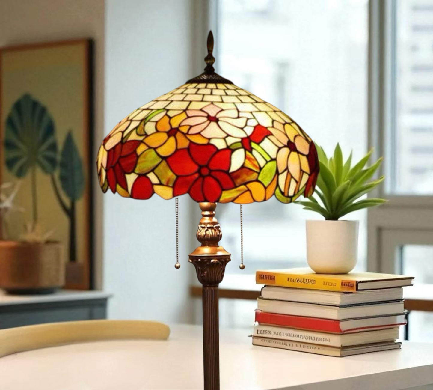 CDH Tiffany Floor Lamp (15050F) 16" 40CM Shade