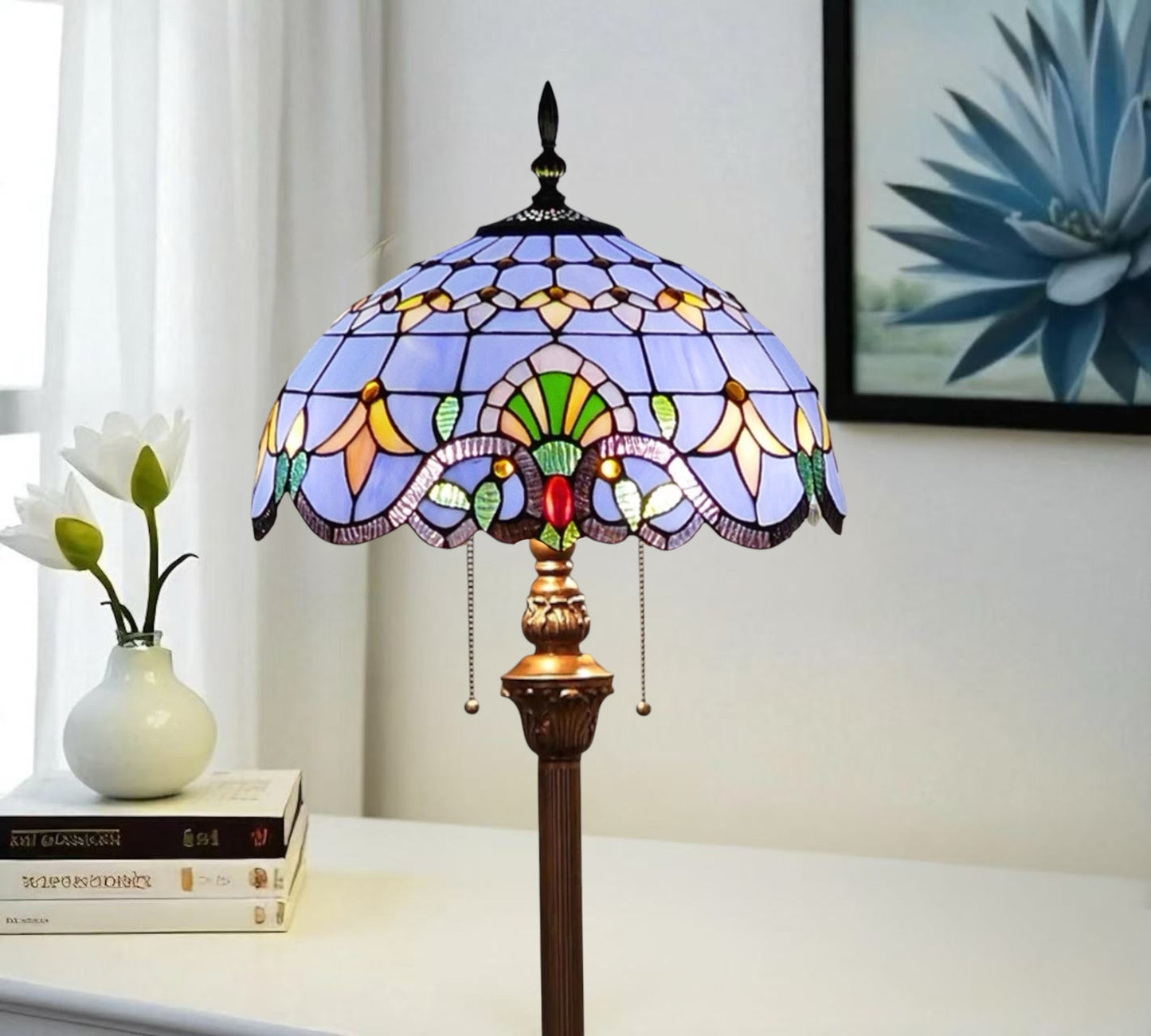 CDH Tiffany Floor Lamp (16942) 16" 40CM Shade