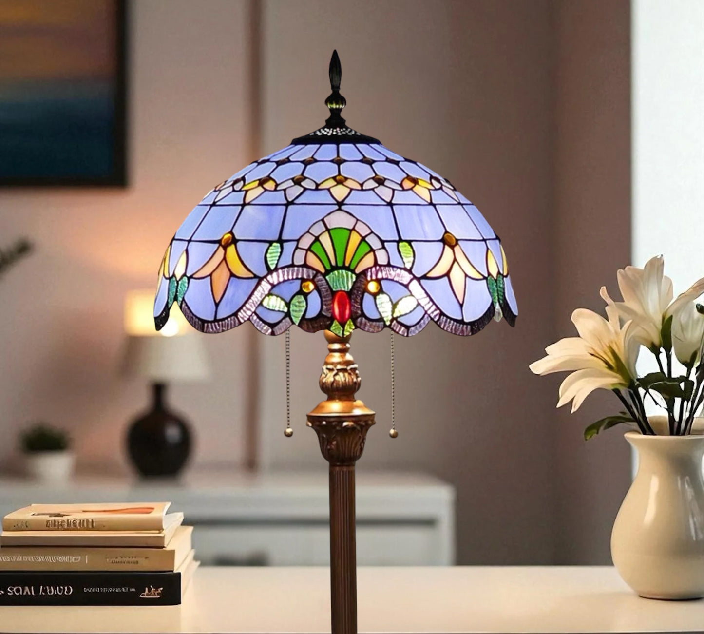CDH Tiffany Floor Lamp (16942) 16" 40CM Shade