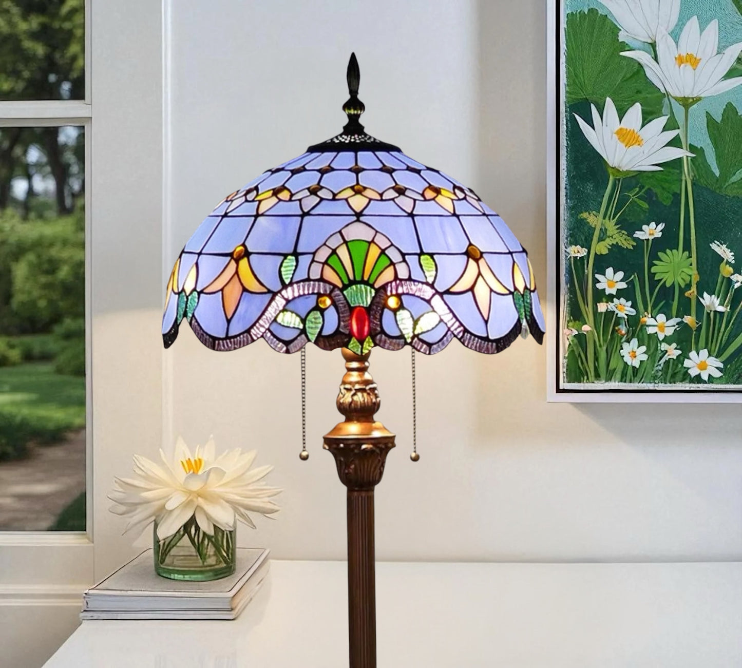 CDH Tiffany Floor Lamp (16942) 16" 40CM Shade