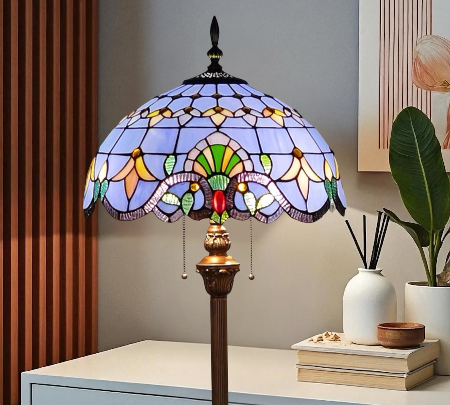 CDH Tiffany Floor Lamp 20”XLARGE 50CM shade (16942FX)