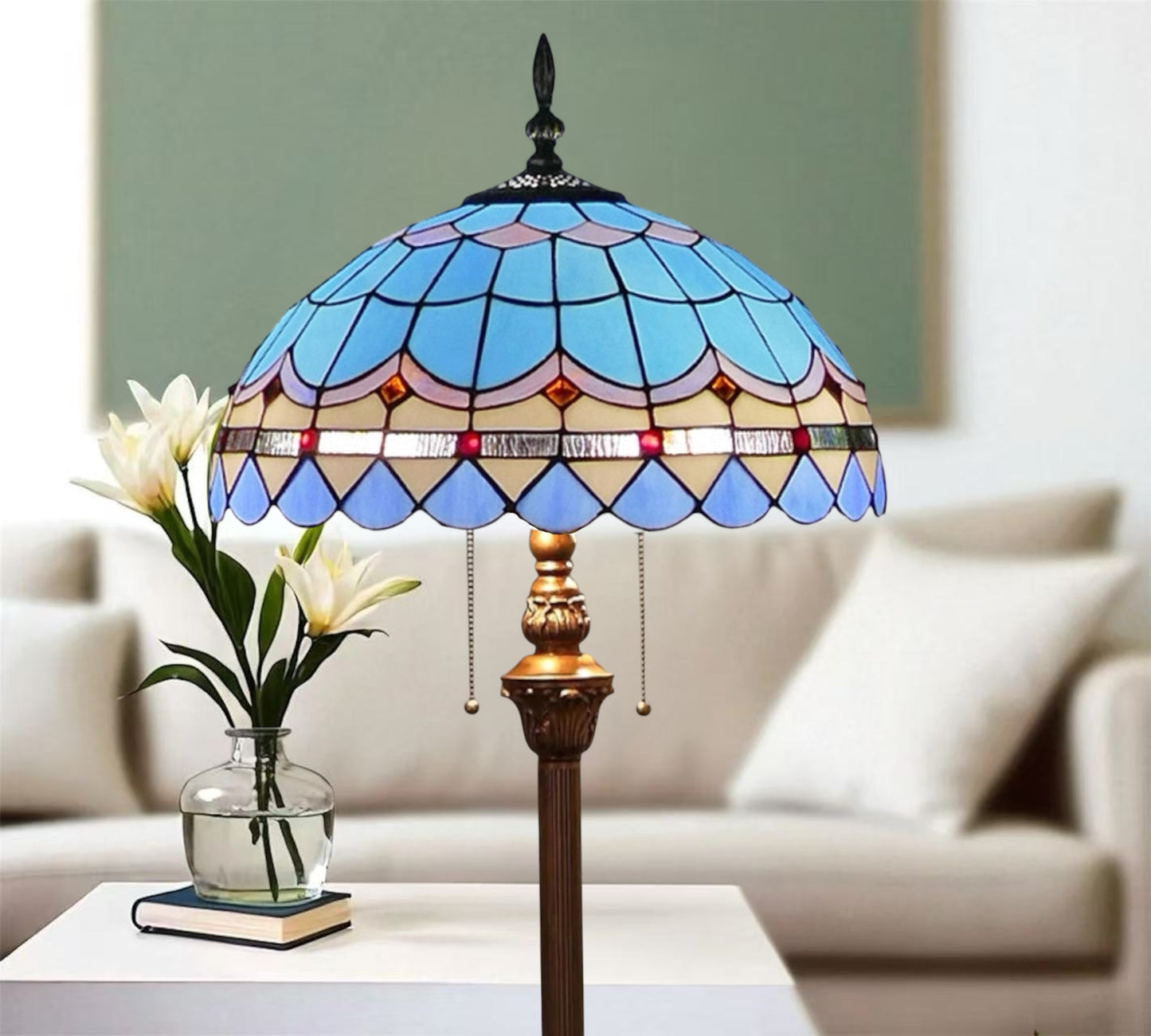 CDH Tiffany Floor Lamp 20”XLARGE 50CM shade (16101FX)