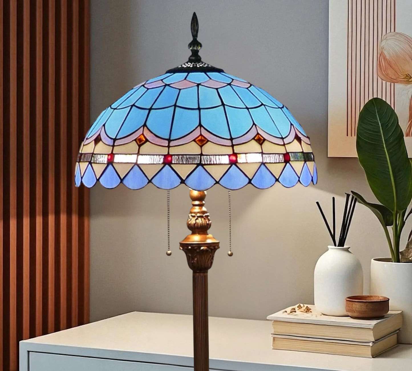 CDH Tiffany Floor Lamp 20”XLARGE 50CM shade (16101FX)