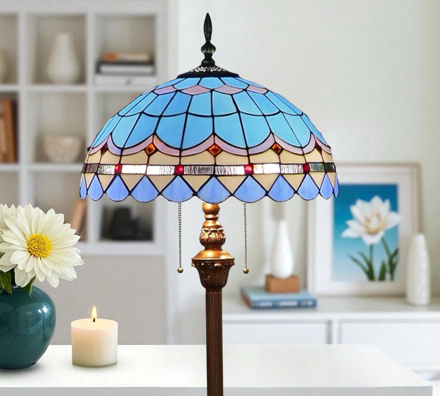 CDH Tiffany Floor Lamp 20”XLARGE 50CM shade (16101FX)