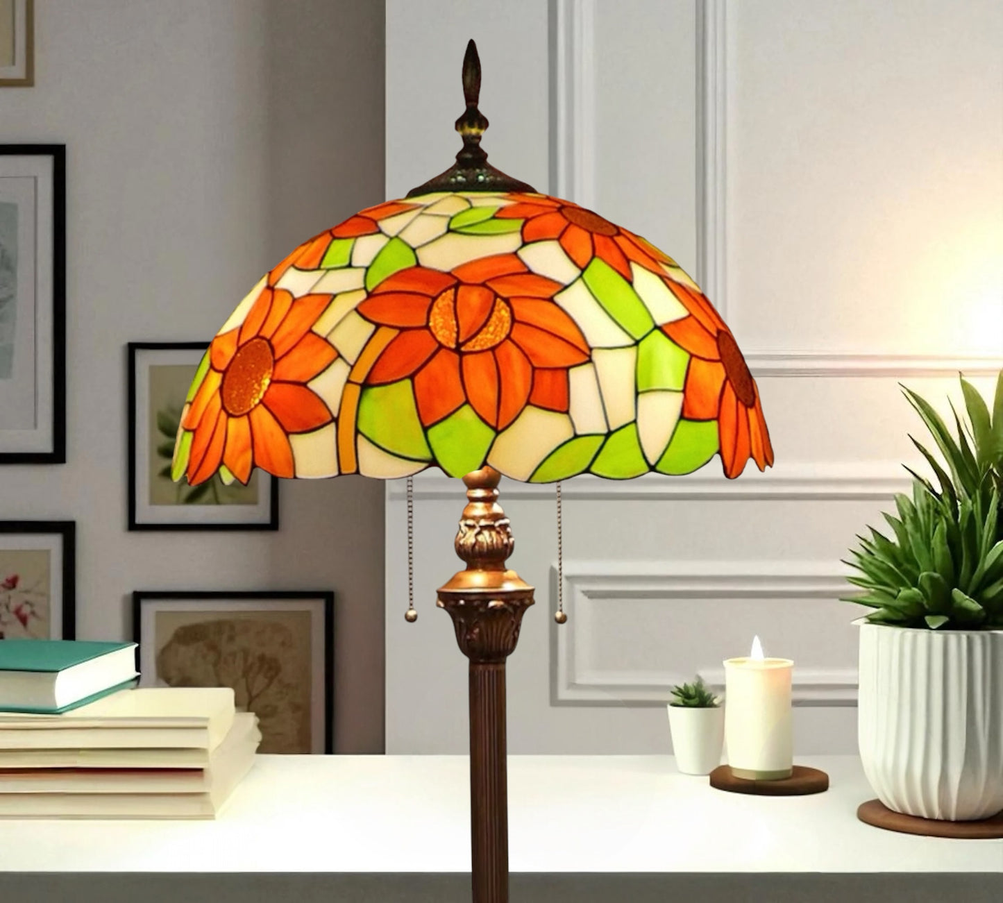 CDH Tiffany Floor Lamp 20”XLARGE 50CM shade (16068FX)