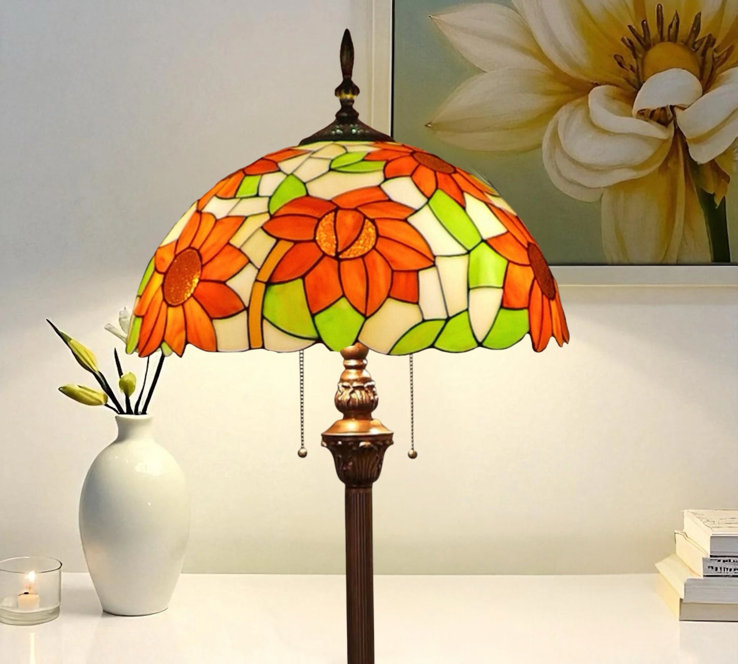 CDH Tiffany Floor Lamp 20”XLARGE 50CM shade (16068FX)