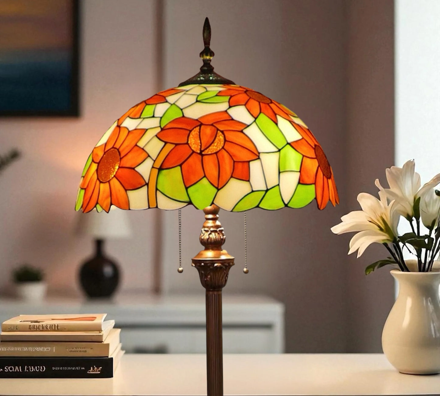 CDH Tiffany Floor Lamp 20”XLARGE 50CM shade (16068FX)