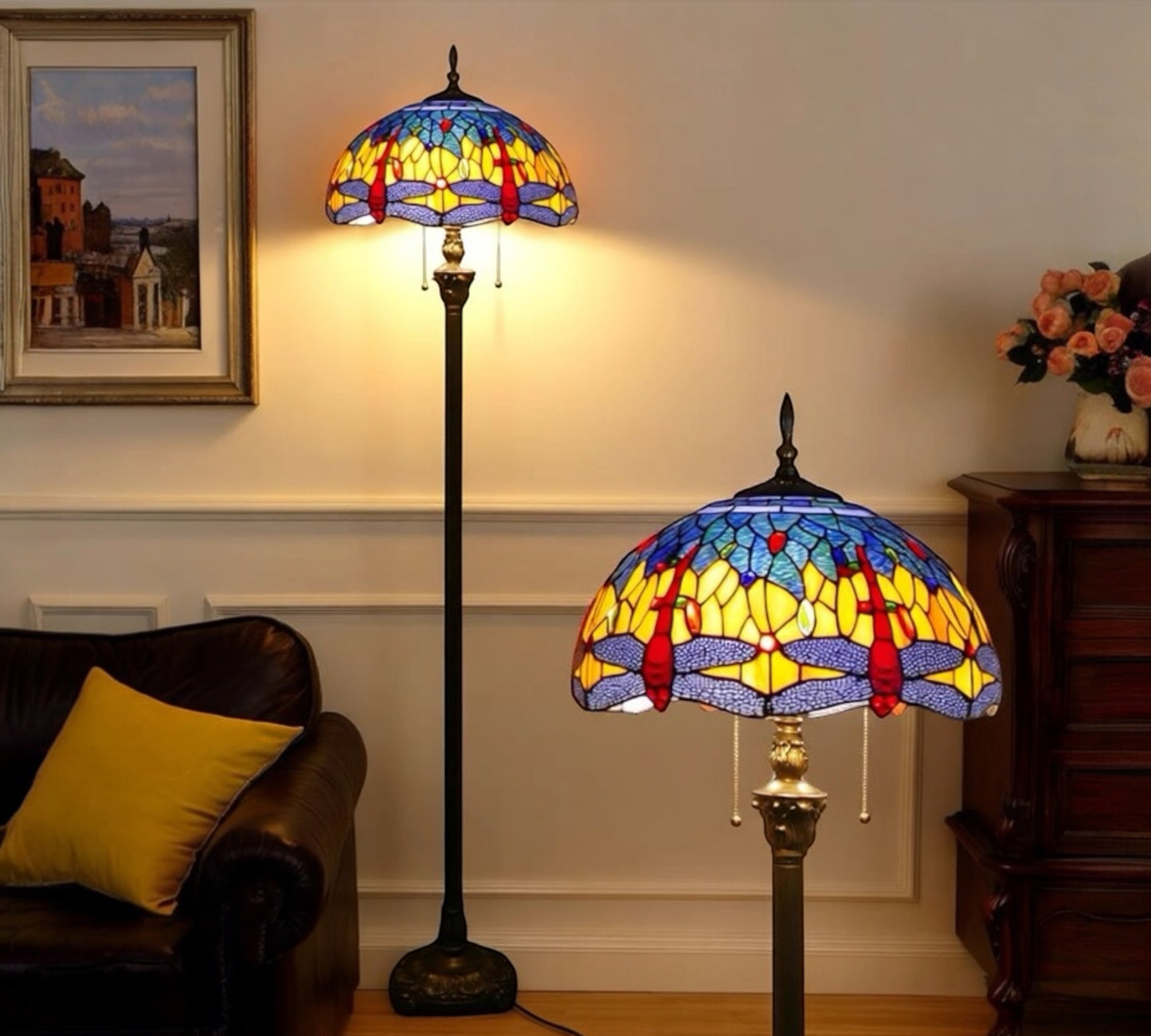 CDH Tiffany Floor Lamp (16117) 16" 40CM Shade