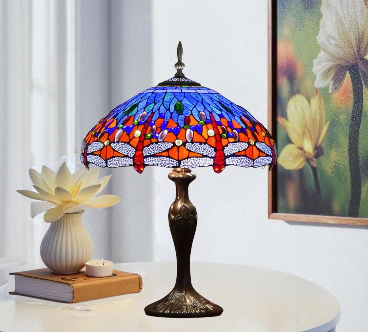 CDH 16" Tiffany Table Lamp 40cm Shade (15029)