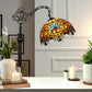 CDH Tiffany Bridge Arm Style Floor Lamp (12011F) 12" 30CM Shade