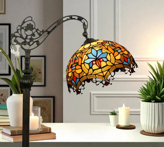CDH Tiffany Bridge Arm Style Floor Lamp (12011F) 12" 30CM Shade