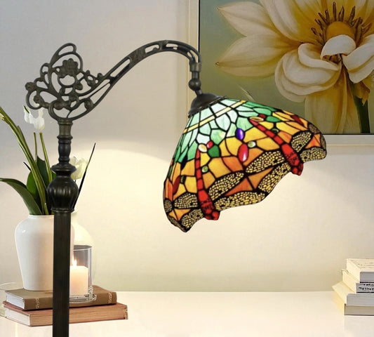 CDH Tiffany Bridge Arm Style Floor Lamp (12060F) 12" 30CM Shade