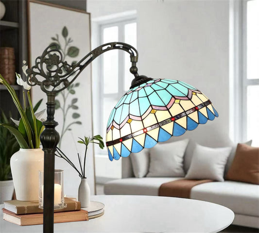CDH Tiffany Bridge Arm Style Floor Lamp (12101F) 12" 30CM Shade