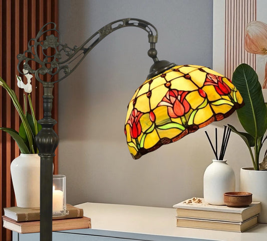 CDH Tiffany Bridge Arm Style Floor Lamp (12009F) 12" 30CM Shade