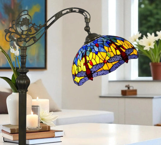 CDH Tiffany Bridge Arm Style Floor Lamp (15037SF) 12" 30CM Shade