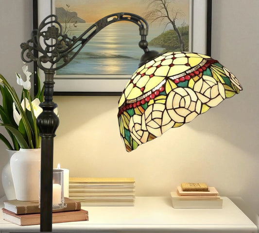 CDH Tiffany Bridge Arm Style Floor Lamp (12042F) 12" 30CM Shade