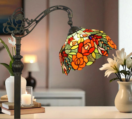 CDH Tiffany Bridge Arm Style Floor Lamp (15012SF) 12" 30CM Shade