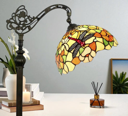CDH Tiffany Bridge Arm Style Floor Lamp (12043F) 12" 30CM Shade