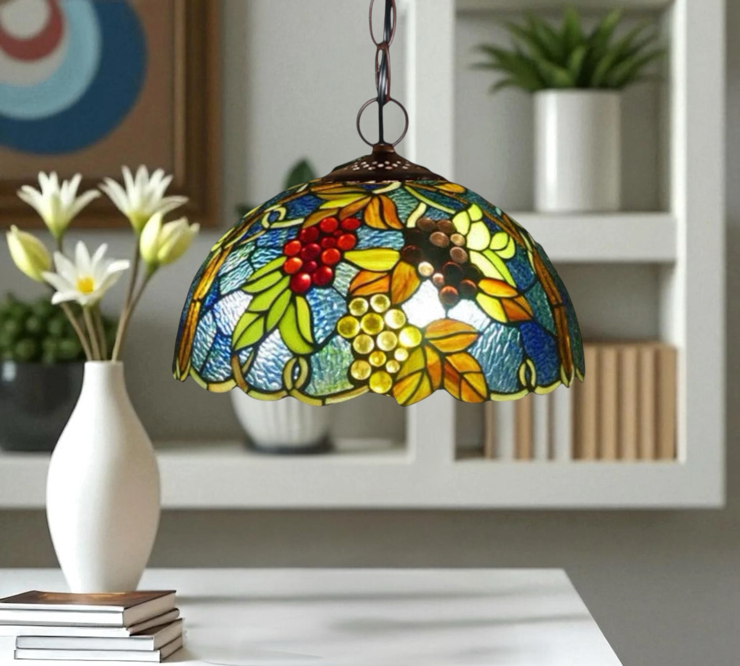 CDH 12" Tiffany Pendant Lamp 30cm shade (12099C)