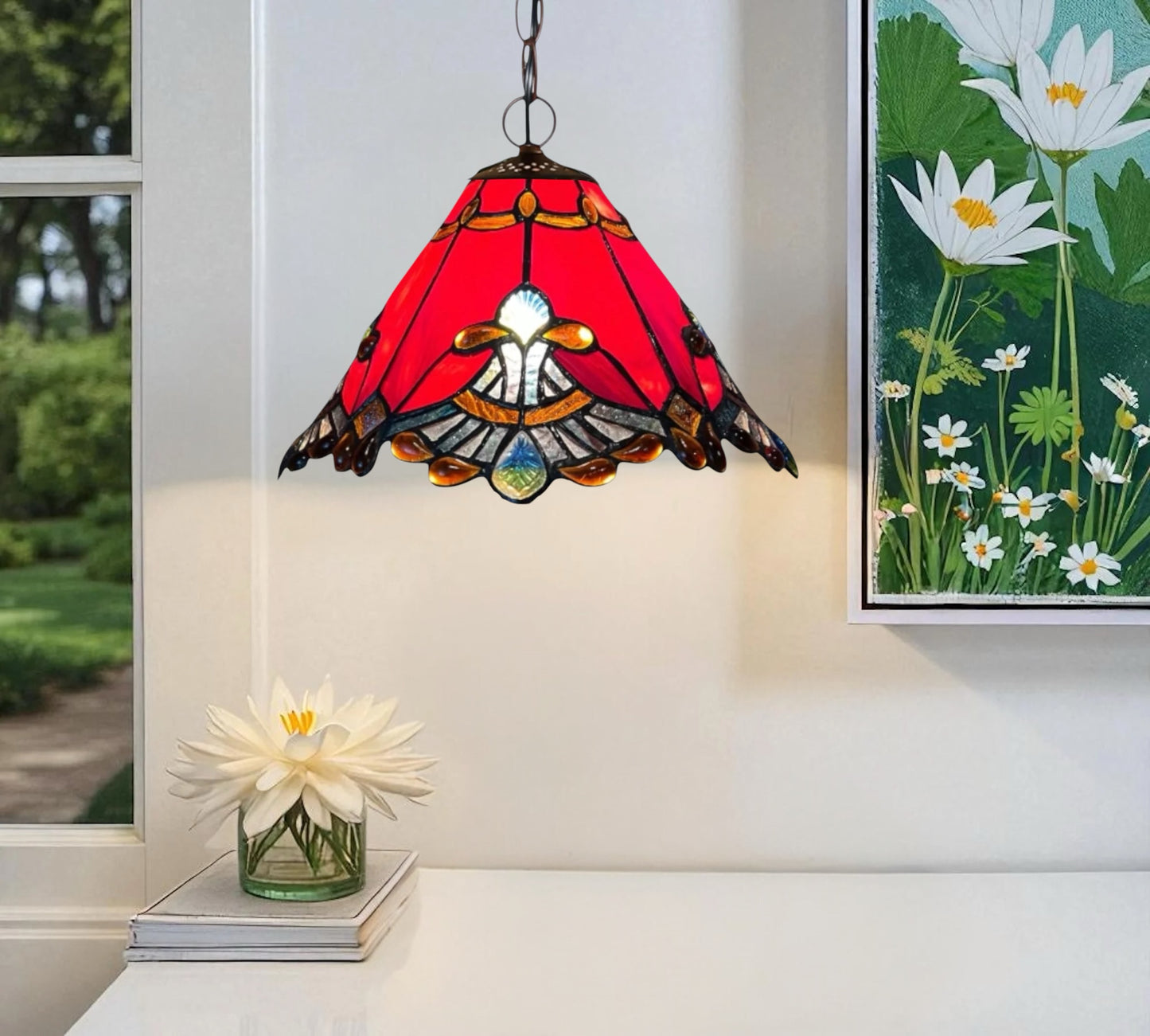 CDH 12" Tiffany Pendant Lamp 30cm shade (12001R_C)