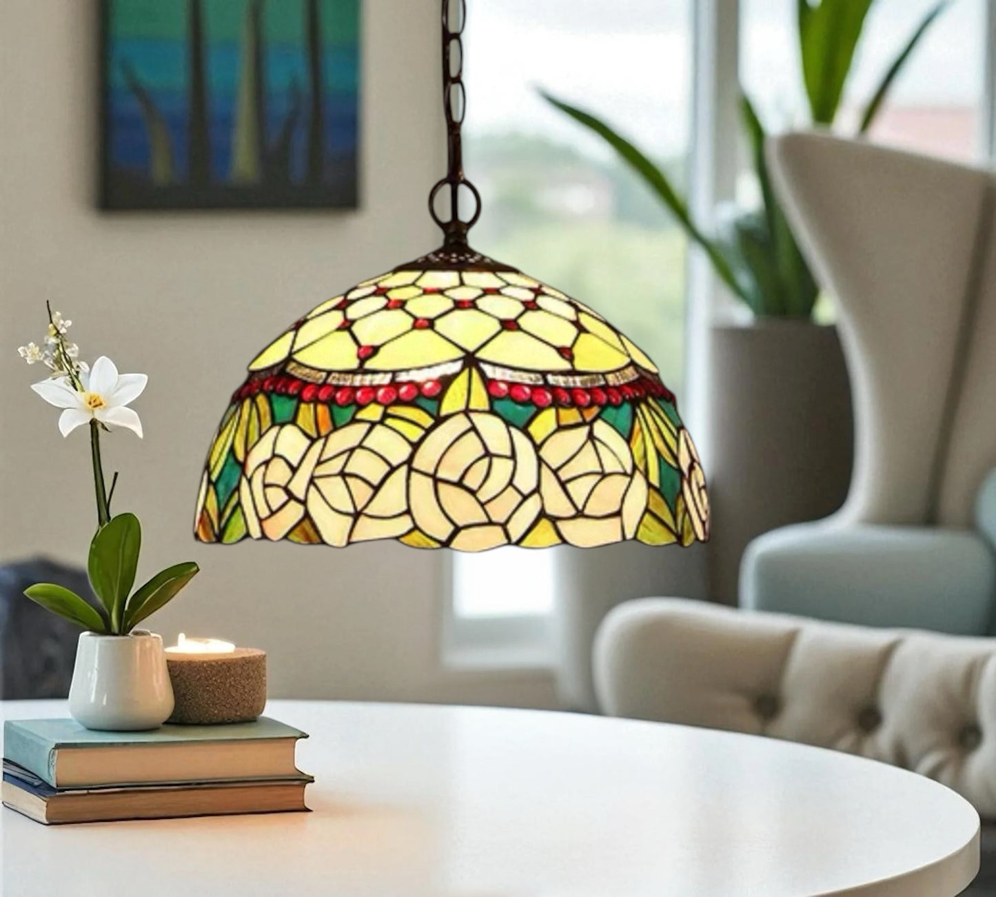 CDH 12" Tiffany Pendant Lamp 30cm shade (12042C)