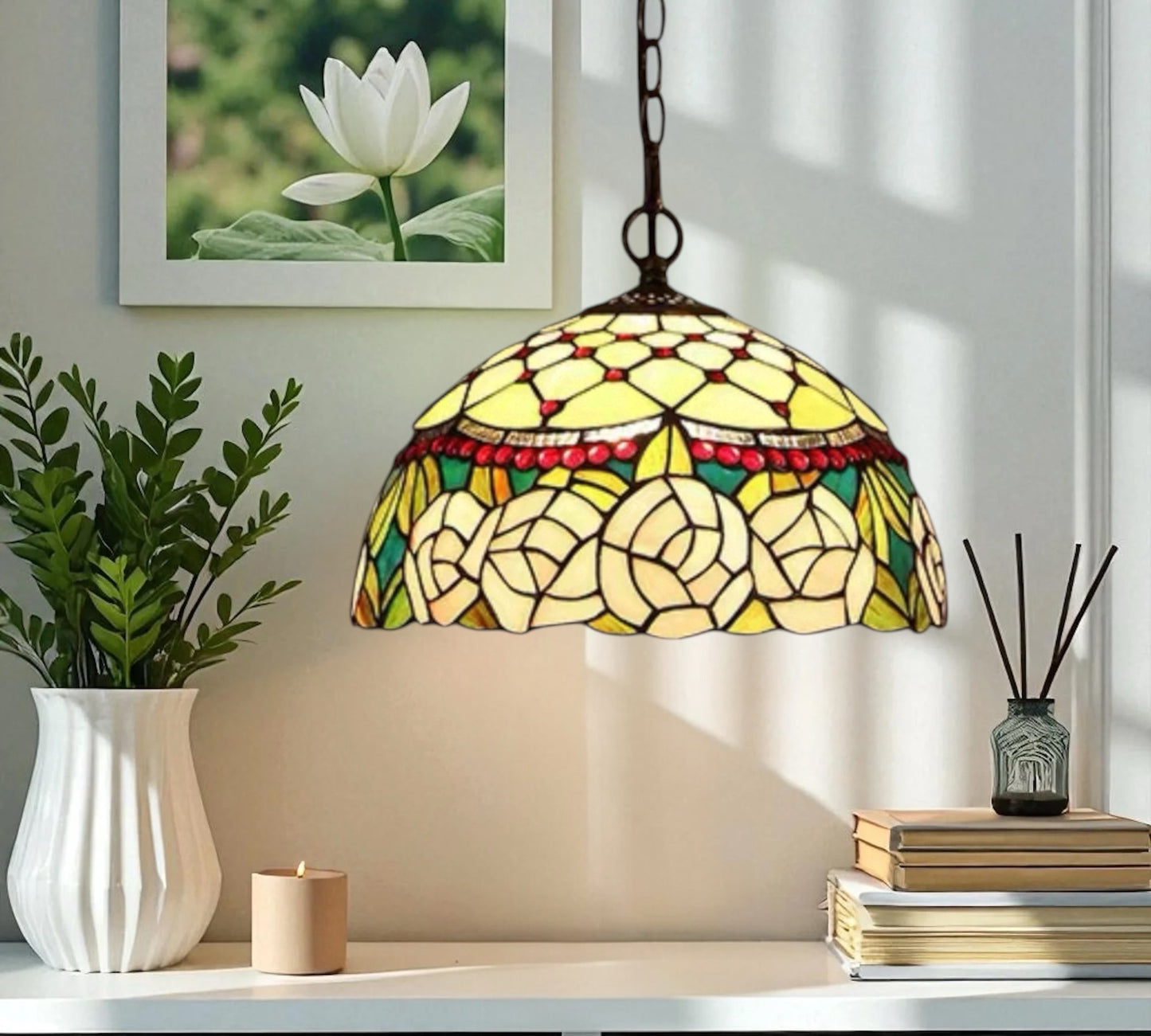 CDH 12" Tiffany Pendant Lamp 30cm shade (12042C)