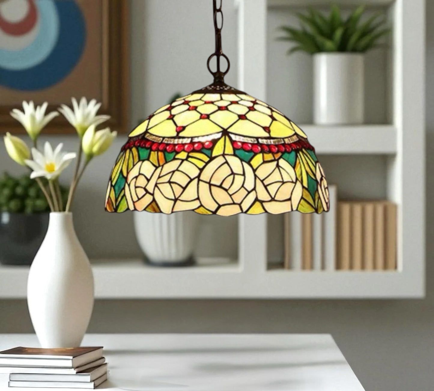 CDH 12" Tiffany Pendant Lamp 30cm shade (12042C)