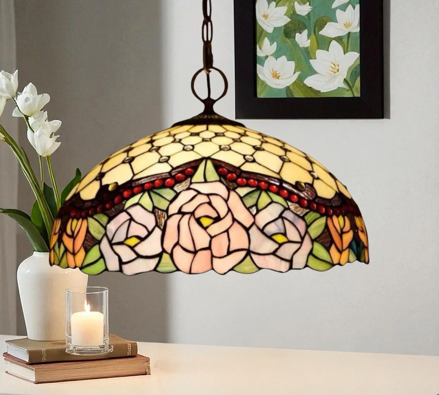 CDH 16" Tiffany Pendant Lamp 40cm shade (16032C)