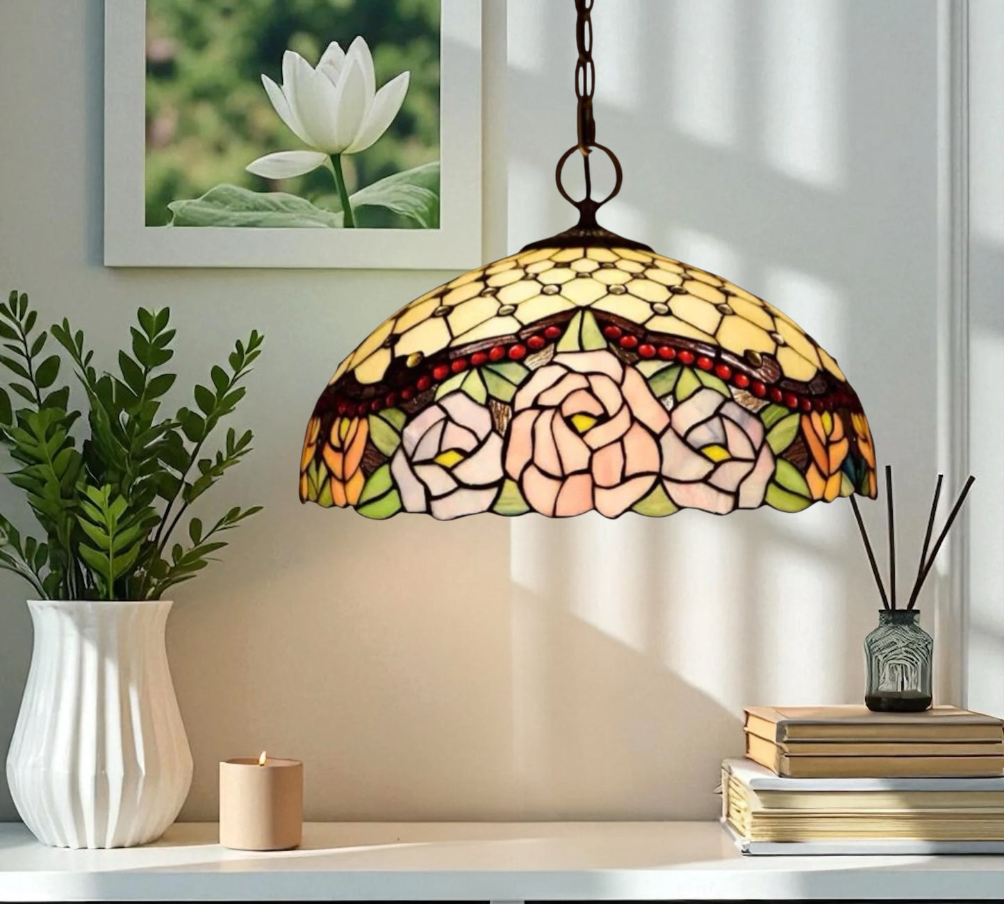 CDH 16" Tiffany Pendant Lamp 40cm shade (16032C)