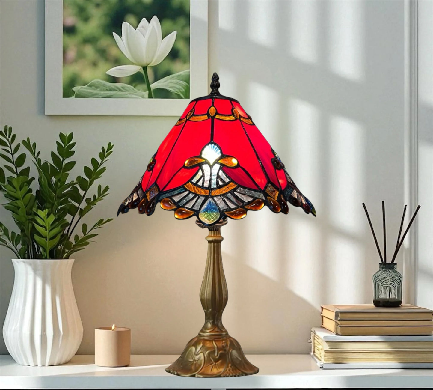 CDH 12" Tiffany Table Lamp (12001R)