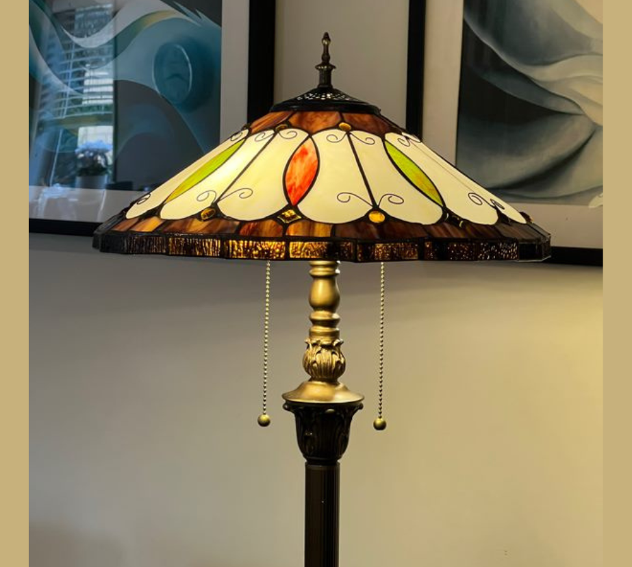 CDH Tiffany Floor Lamp (14002) 16" 40CM Shade