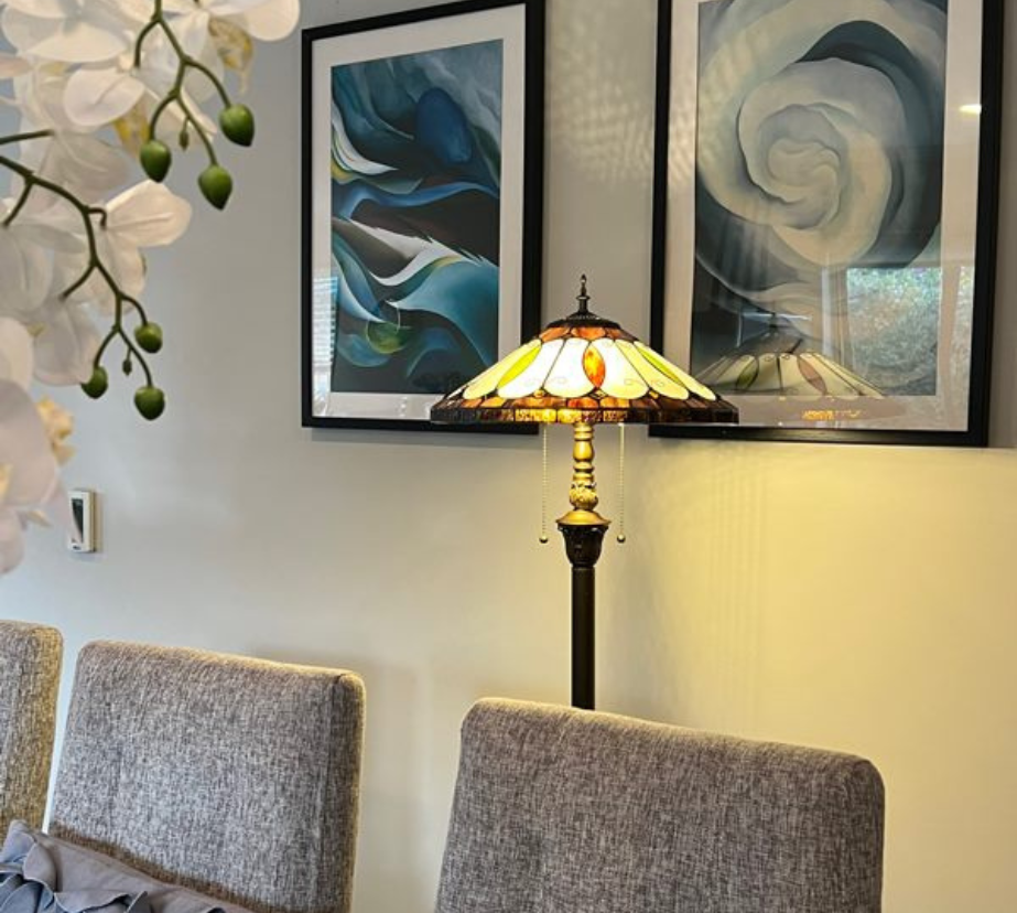 CDH Tiffany Floor Lamp (14002) 16" 40CM Shade