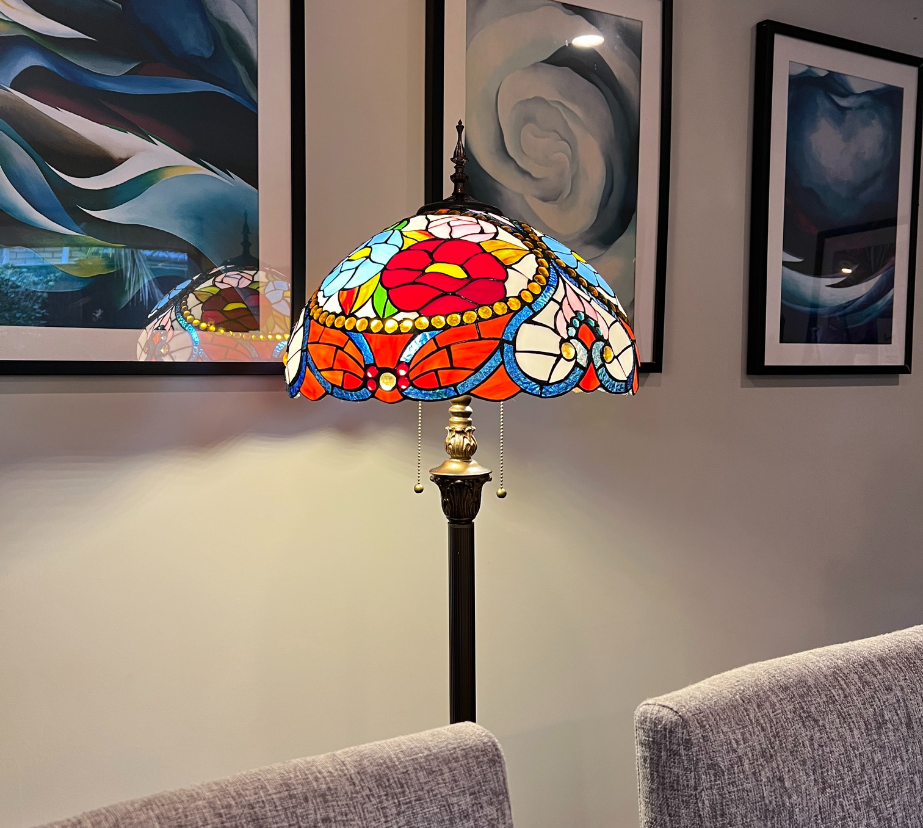 CDH Tiffany Floor Lamp (16943) 16" 40CM Shade